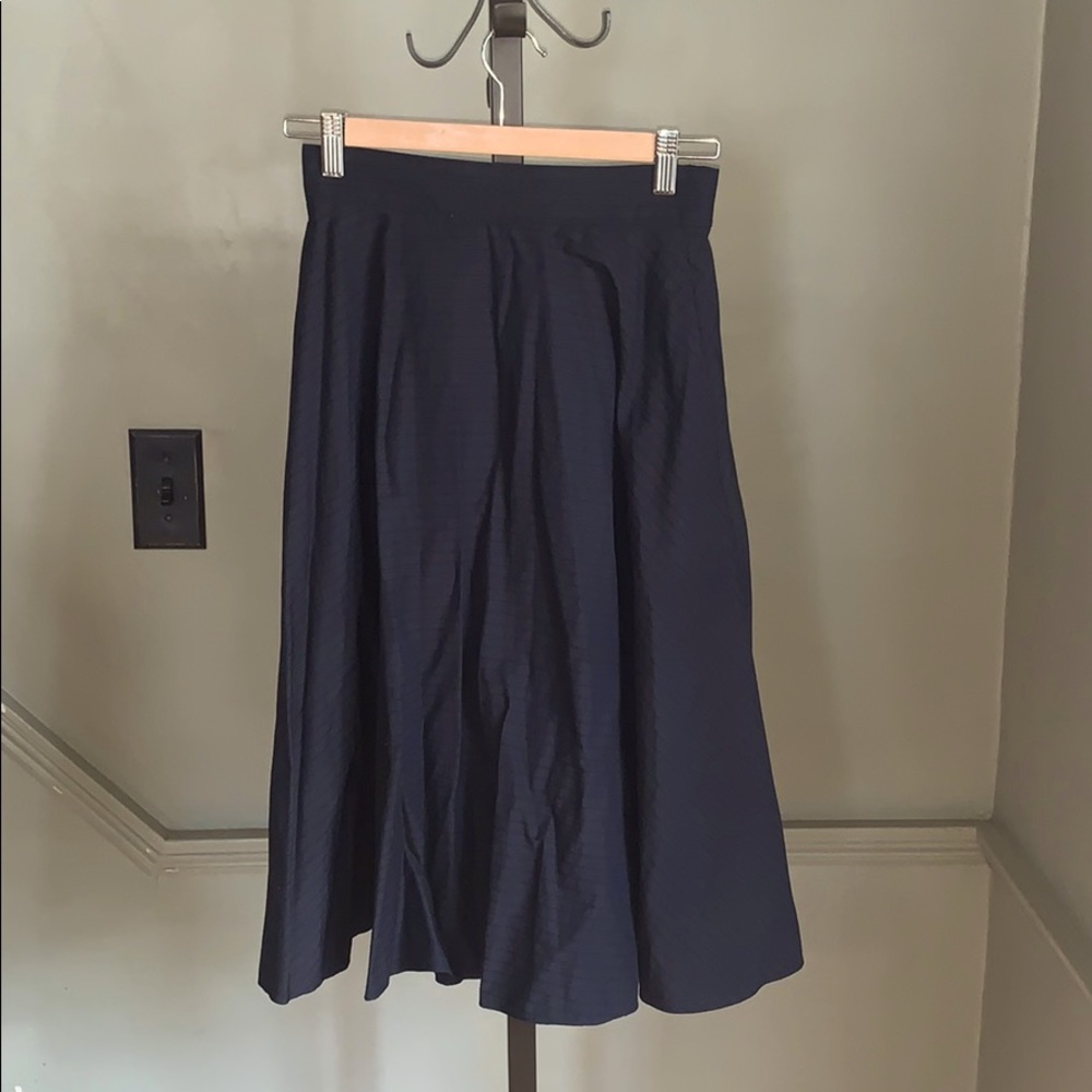 Black detailed a-line skirt